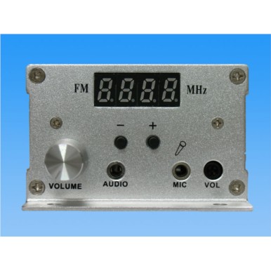 7W功率FM调频发射机（音频、麦克风音量独立调节、带电源开关）