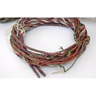 古董西电线 单支漆包铜芯+棉线+麻皮扎(线芯&phi;0.8mm)2.8米&times;4根