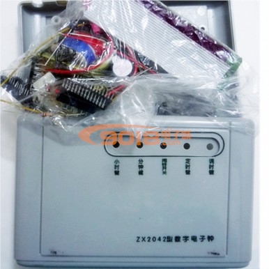 ZX2042数字显示电子钟散件/电子制作套件