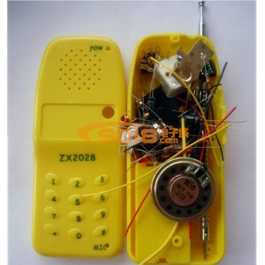 ZX2028型直插元件FM调频无线对讲机套件/收音机/无线对讲两用电子制作套件