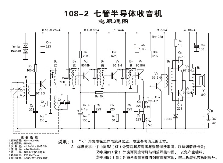 HX108-2七管收音机套件|电子制作套件|实训套件|提供标准课件