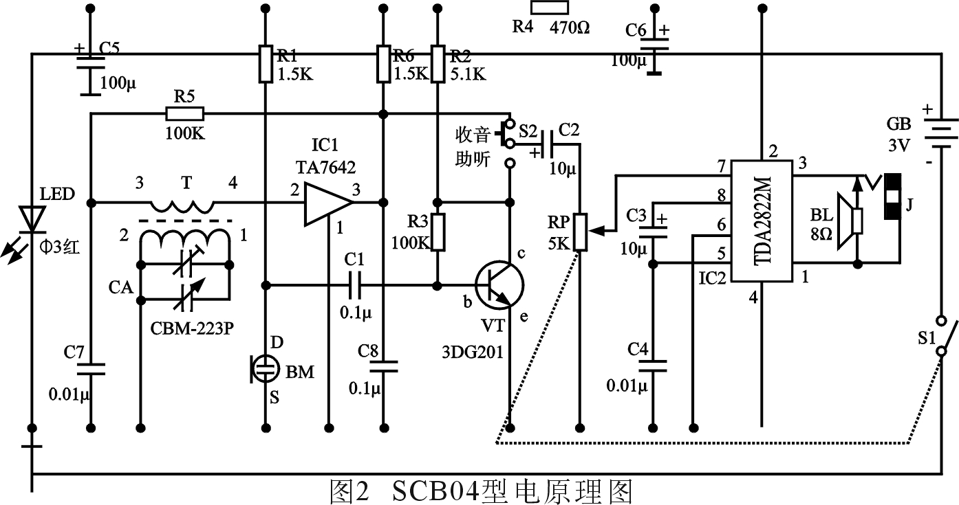 中夏SCB04收音机助听器散件