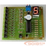 CD4511八路数显抢答器电路电子制作套件/散件/数字电路教学套件（含电池盒）