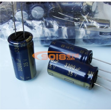 日本松下Panasonic FC系列金字电解电容(3300uf/35V)体积18×36mm