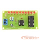 CD4017数字LED流水灯电路电子制作套件/散件含电池盒(NE555数字电路应用)