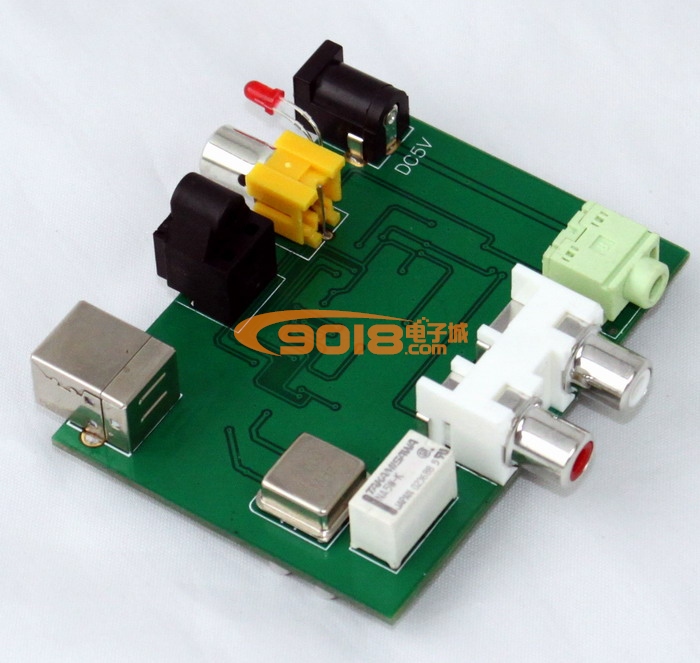 USB 光纤 同轴 三合一 DAC数字解码板（经济型）