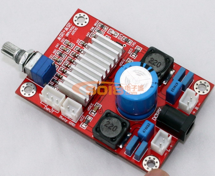 微型TDA7492立体声D类数字功放板 直流单12V供电