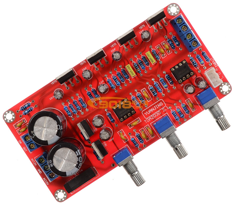 TDA2030A+NE5532超值组合2.1三声道低音炮高保真功放板（成品板）