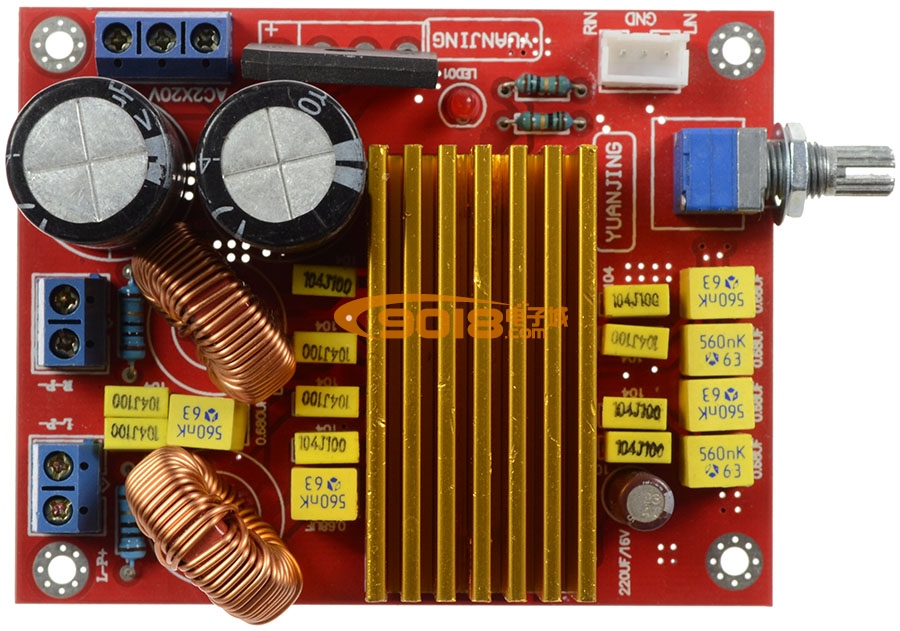 TDA8920高效D类数字音频功放板 成品板 带整流滤波（2*100W）