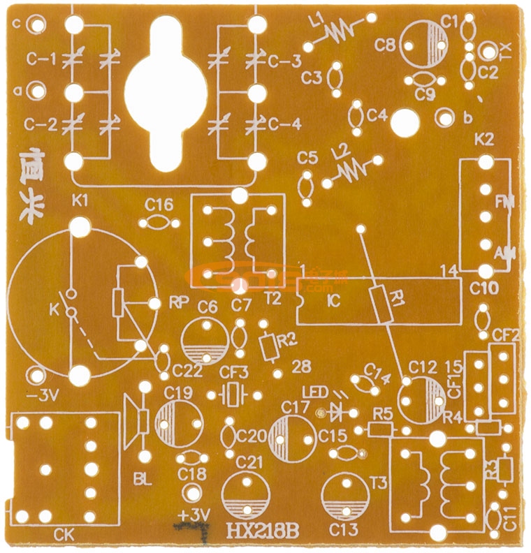 恒兴HX-218B调频FM/调幅AM收音机散件/diy电子教学实训套件