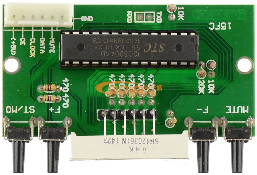 BH1415F单片机控制100米锁相环FM调频立体声发射板 成品板 数码显示频率