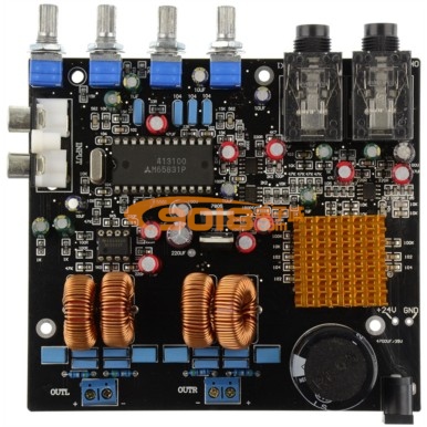 M65831+TPA3116卡拉OK数字混响板 话放音效板 带D类数字功放（50W+50W)