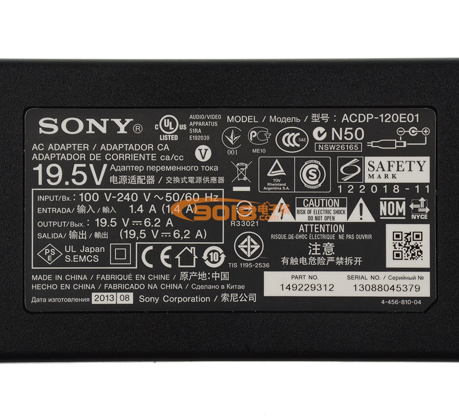 全新原装索尼液晶电视 ACDP-120E01 电源适配器 19.5V6.2A