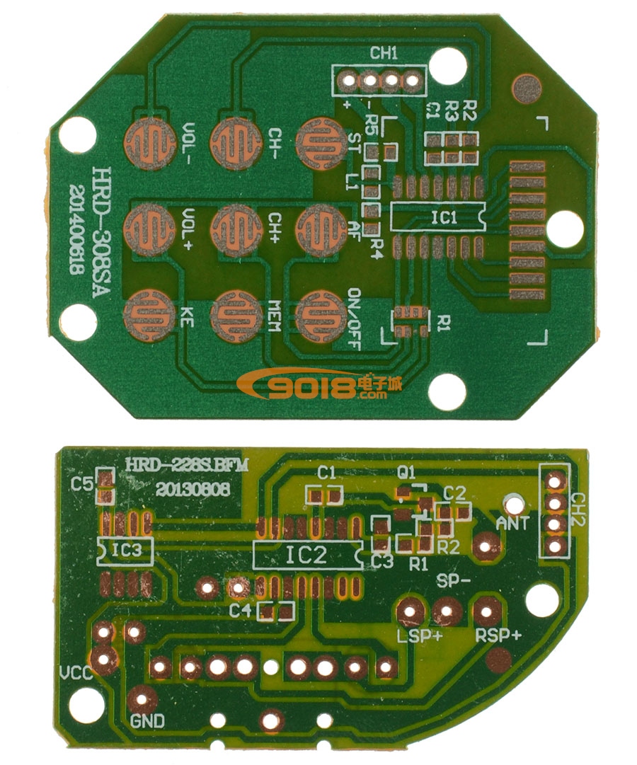 HRD-308S头戴式耳机/调频收音机散件/SMT贴片diy电子教学实训套件