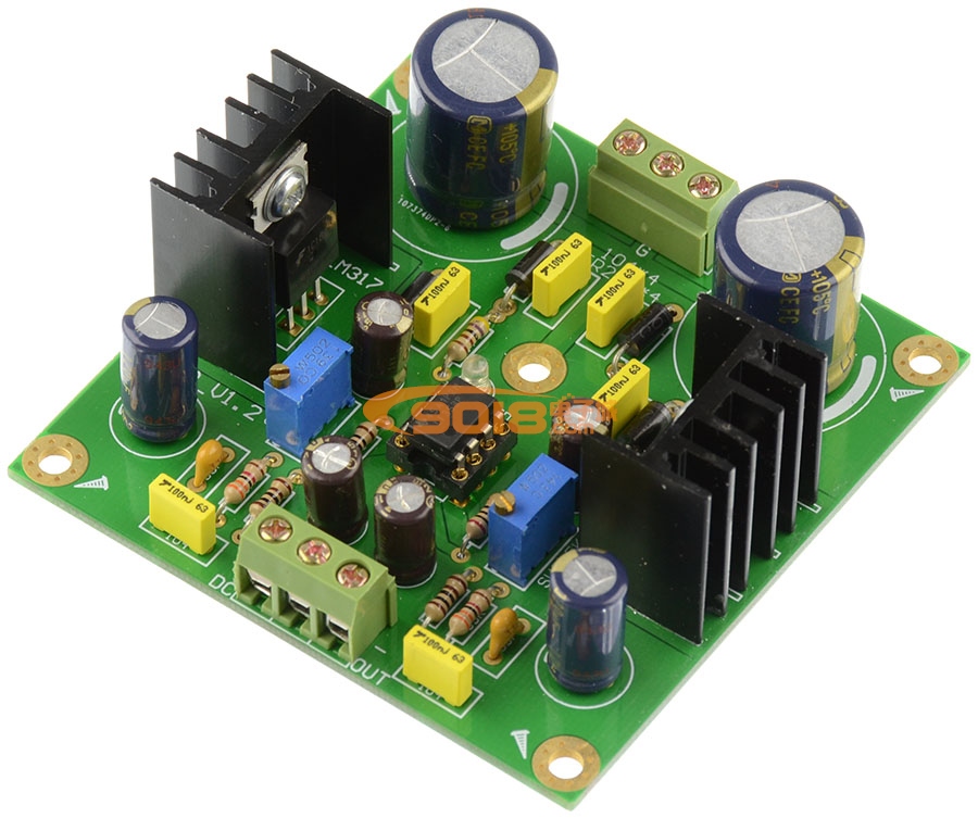 LM317/337+LF353直流伺服稳压可调电源板 成品板 带整流滤波
