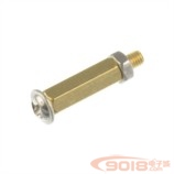 M3单通六角铜柱 螺纹3MM*长15+6MM 配螺母 螺丝 PCB线路板 电路板 支撑固定 