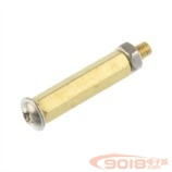 M3单通六角铜柱 螺纹3MM*长20+6MM 配螺母 螺丝 PCB线路板 电路板 支撑固定