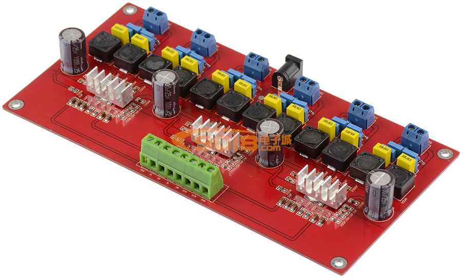 高性能TPA3116六声道D类数字功放板（50W*6）