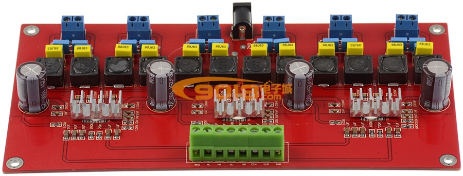 高性能TPA3116六声道D类数字功放板（50W*6）