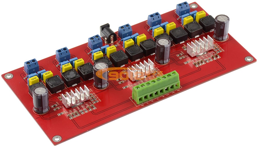 高性能TPA3116六声道D类数字功放板（50W*6）