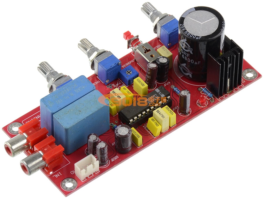 LM1036N直流控制发烧功放前级音调板 成品板（红色板）
