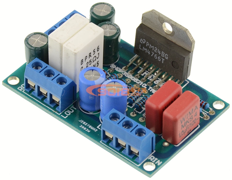 LM4766T双声道迷你型发烧功放板（2*40W）功放电路板模块