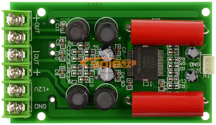 TA2024双声道数字功放板 车载HI-FI功放板 小型汽车功放模块2*15W
