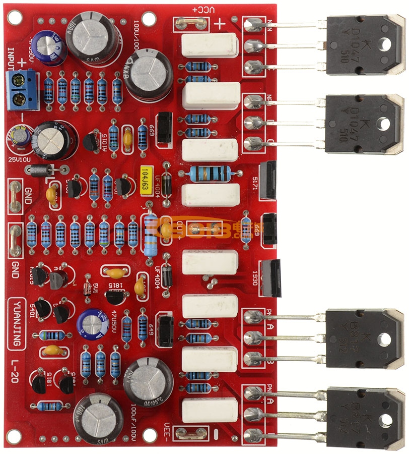 L20纯后级高保真发烧大功率功放板 原装东芝对管 350W单声道（成品板）
