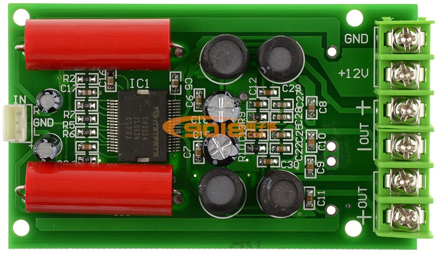TA2024双声道数字功放板 车载HI-FI功放板 小型汽车功放模块2*15W