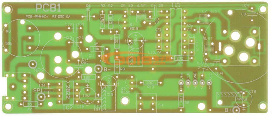 简易全插件FM调频接收板/收音板散件/DIY电子制作套件/教学实训套装元件包