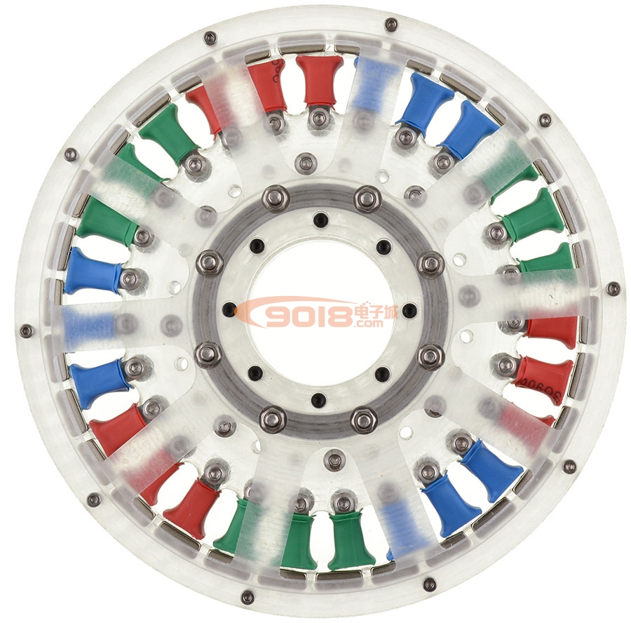 27N30P盘式无刷电机 低磁阻 静音 发电机 空心轴 云台伺服 扁平型力矩马达 直径164*22MM