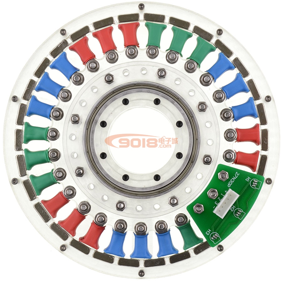 27N30P盘式无刷电机 低磁阻 静音 发电机 空心轴 云台伺服 扁平型力矩马达 直径164*22MM