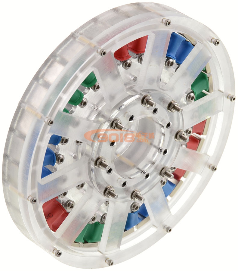 27N30P盘式无刷电机 低磁阻 静音 发电机 空心轴 云台伺服 扁平型力矩马达 直径164*22MM