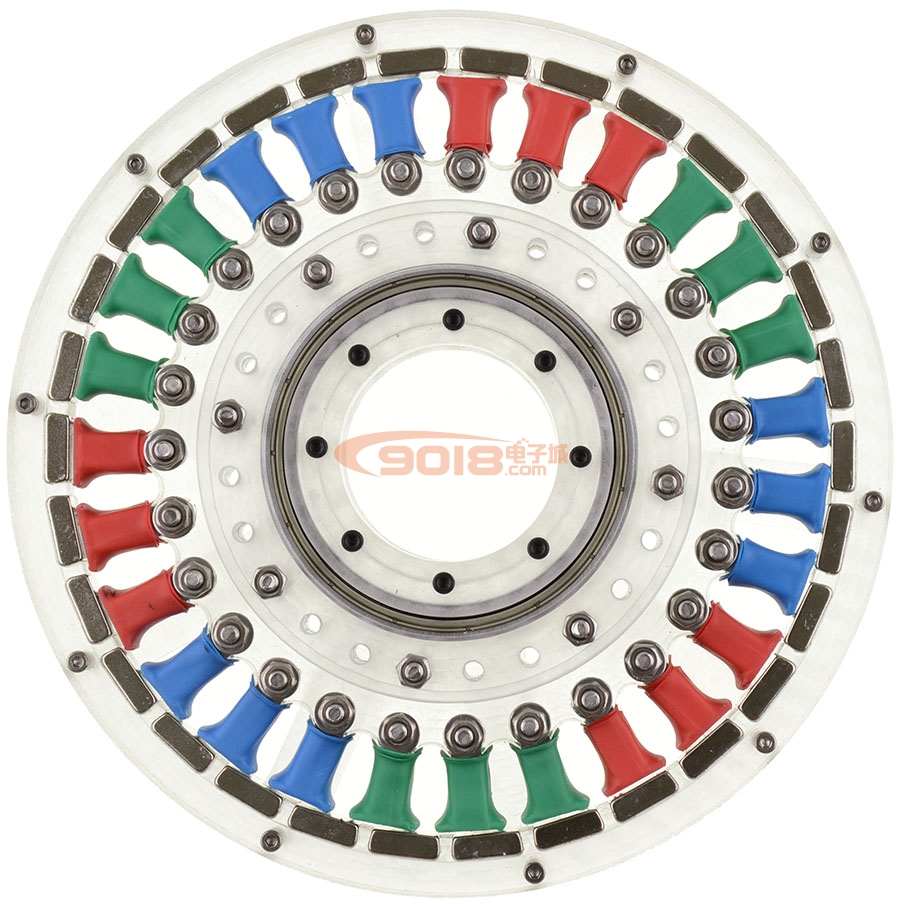 27N30P盘式无刷电机 低磁阻 静音 发电机 空心轴 云台伺服 扁平型力矩马达 直径164*22MM