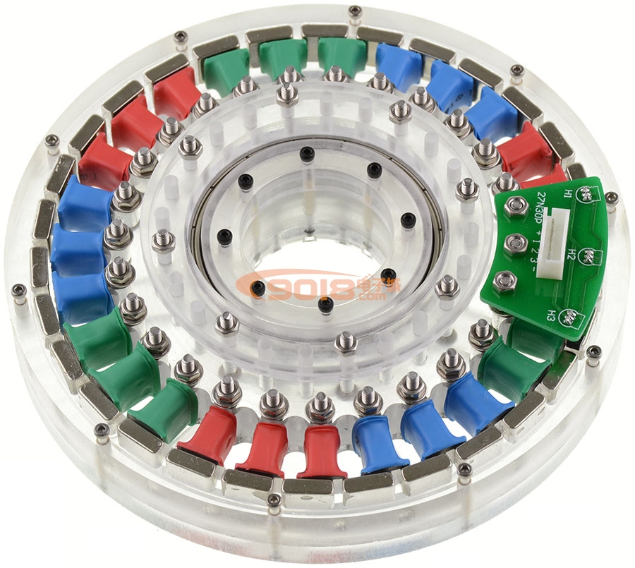 27N30P盘式无刷电机 低磁阻 静音 发电机 空心轴 云台伺服 扁平型力矩马达 直径164*22MM