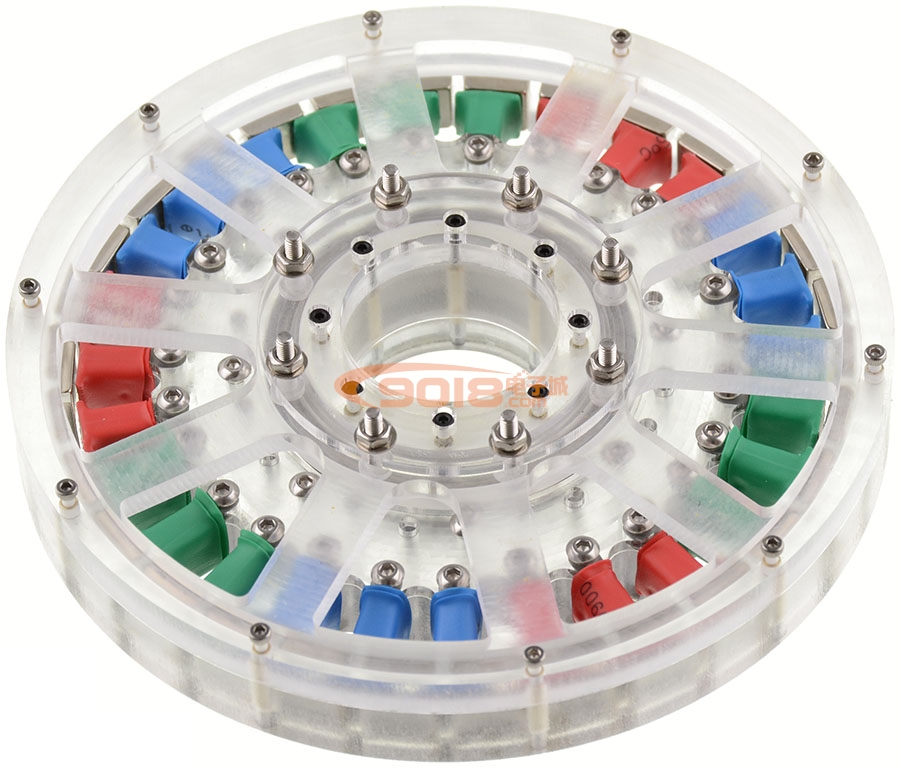 27N30P盘式无刷电机 低磁阻 静音 发电机 空心轴 云台伺服 扁平型力矩马达 直径164*22MM