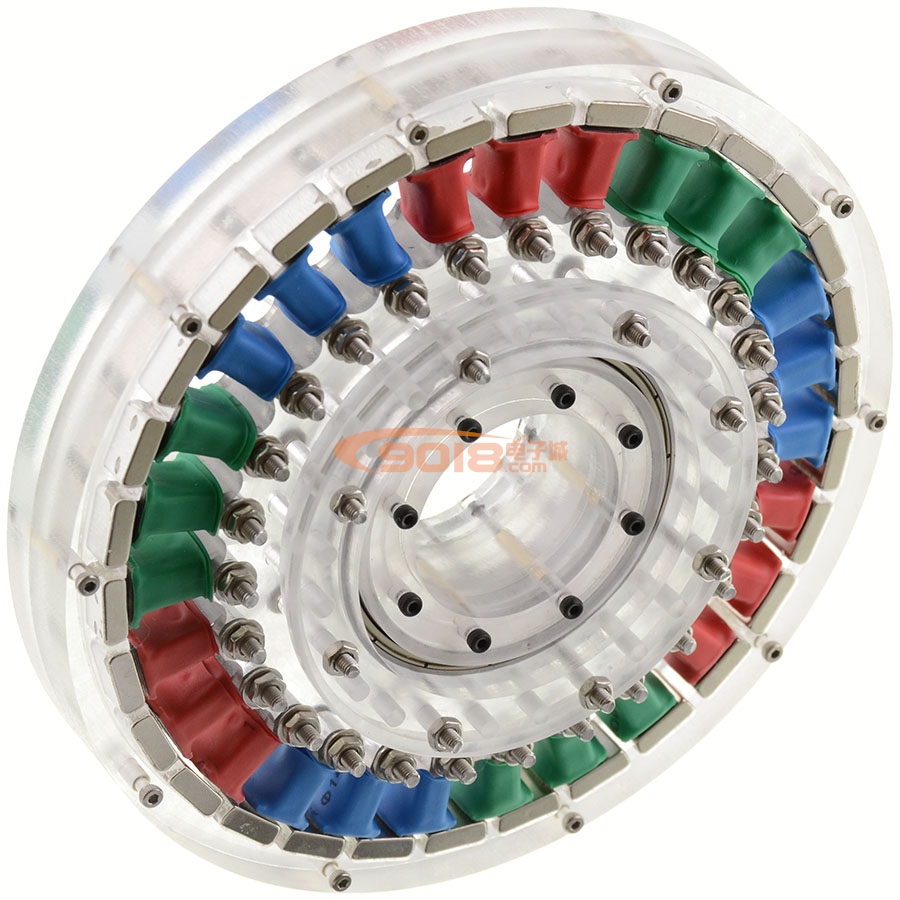 27N30P盘式无刷电机 低磁阻 静音 发电机 空心轴 云台伺服 扁平型力矩马达 直径164*22MM