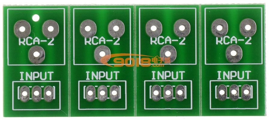 密封型2位RCA莲花座转XH2.54mm 3P插座 转接板/PCB板