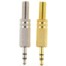 优质金属外壳3.5MM立体声耳机线插头 焊接型 不带线
