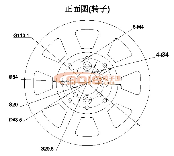 昊极9910/450W空心轴马达 盘式扁平直流永磁三相无刷电机