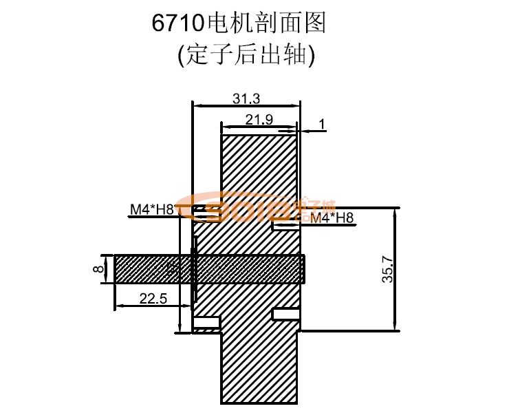 昊极6710/0.8Nm盘式永磁三相直流无刷电机/马达 有感带霍尔 全金属版