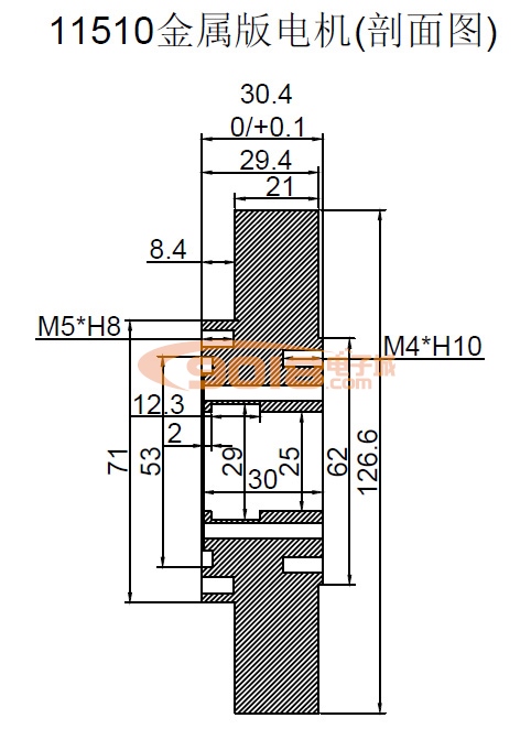 昊极11510/3.6Nm小空心轴盘式三相永磁无刷直流电机 扁平 多极 超薄 有感带霍尔马达