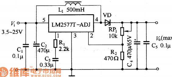 LM2577高效开关升压模块